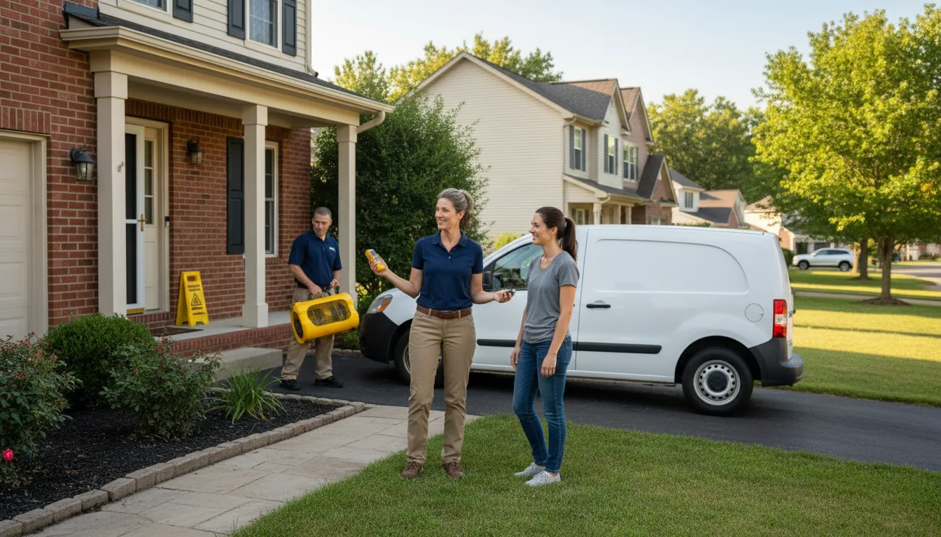 Water restoration image for Home Water Damage Repair in Greenway, AR
